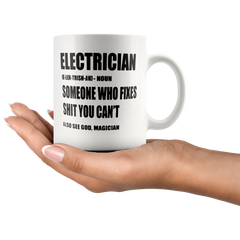 [TL] Funny Best Electrician Coffee Mug Novelty Cup Gift Idea Meaning