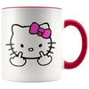 Image of [TL] Hello Kitty Middle Finger Coffee Mug Fuck You