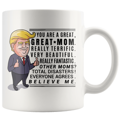 [TL] YouNique Designs Trump Mom Mug, 11 Ounces, Trump Coffee Mug Wife, Best Mom Ever Cup