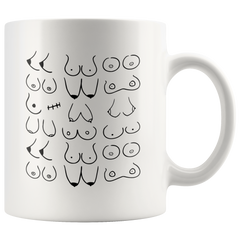 [TL] Mastectomy Gift, Breast Cancer Survivor Mug, Feminist Coffee Mug, Tits Mug, Chemo Mug, All Boobs are Good Boobs, Boobs Mug, Mug for Wife