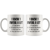 Image of [Teelaunch] I Know I Swear A Lot I Am Sorry.Funny Sarcastic Gag Gift Quote 11oz Coffee Mug by Funchious