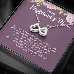 to My Boyfriend’s Mom Gift Necklace with Message Card and Gift Box