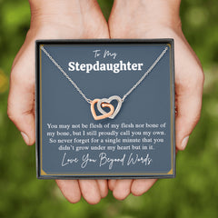 To My Stepdaughter Necklace, Birthday Gift for Bonus Daughter, Step daughter Wedding Gift, Bonus Daughter, Step Daughter Jewelry, Daughter In Law Present from Mother In Law, Unbiological Daughter Gift