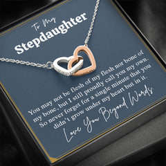 To My Stepdaughter Necklace, Birthday Gift for Bonus Daughter, Step daughter Wedding Gift, Bonus Daughter, Step Daughter Jewelry, Daughter In Law Present from Mother In Law, Unbiological Daughter Gift