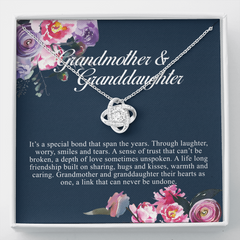 Grandmother & Granddaughter Necklace Gift, Granddaughter Birthday Gift, Necklace from Grandmother with Thoughtful Message Card, Granddaughter Jewelry from Grandma, Gifts for Girls