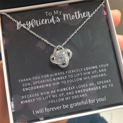 to My Boyfriend’s Mom Gift Necklace with Message Card and Gift Box