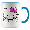 Image of [TL] Hello Kitty Middle Finger Coffee Mug Fuck You