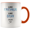 Image of [TL] Funny Coffee Mugs Like Father Like Son uh-oh Father's Day Gift Present For Son Novelty Humour Joke Birthday Christmas Cups Family Mug 11 oz Ceramic Coffee Mug Tea cup