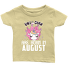 Image of Unicorns Are Born In August Infant Shirt Official VnSupertramp Birthday Apparel