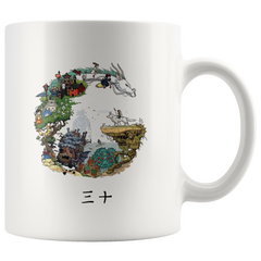 [TL] Famous Favourite Anime Characters From Ghibli Anime Studio Coffee Mug - 11Oz White Gift For Friend Fans Kids Children Girlfriend Boyfriend In Christmas Anniversary Wedding Day Valentine