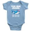 Image of VnSupertramp Baby Brother Sister Shark Personalized Name Onesie Birthday Gift-D11