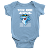 Image of VnSupertramp Baby Brother Sister Shark Personalized Name Onesie Birthday Gift-D6