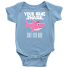 Image of VnSupertramp Baby Brother Sister Shark Personalized Name Onesie Birthday Gift-D10