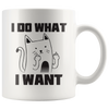 Image of [TL] AW Fashions Funny Bossy Cat - 11oz Coffee Mugs - Cute Pet Cup for Animal Lovers - Cool Themed Cat Mom Gag – Perfect For Christmas and Birthdays - I Do What I Want Cat