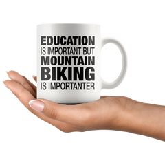 [TL] Mountain Biking Mug - Funny Mountain Bike Gift for Men and Women - Gag Coffee Cup for Downhill Cycling Enthusiast - Best Bicycle Themed Gift Idea