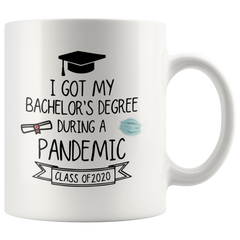 [TL] Bachelors Degree Graduation Gifts, Pandemic Graduation Mug 2020 2021, Bachelor degree graduation gifts for him her funny mug