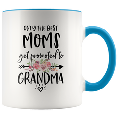 [TL] YouNique Designs Promoted to Grandma Mug, 11 Ounces, Only The Best Moms Get Promoted to Grandma (Black Handle)