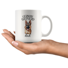 [TL] German Shepherd Mom Mug & German Shepherd Dad Mug, German Shepherd Mug, Dog Mom, Dog Dad, Coffee Mug, Cup, Watercolor, New Dog, Puppy, Gift-d2