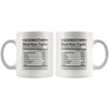 Image of [TL] Andaz Press Funny 11oz. Ceramic Coffee Tea Mug Thank You Gift, Godmother Nutritional Facts, 1-Pack, Novelty Gag Birthday Christmas Gift Ideas from Godson