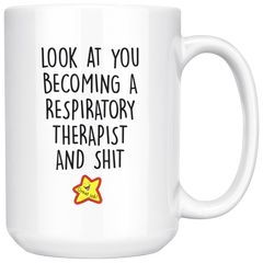 [TL] 15oz Respiratory Therapist Gifts Graduation Coffee Mug Thank you Congratulations Gift for Graduates an Associate's Degree or Bachelor's Degree Student