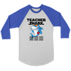 Image of VnSupertramp Teacher Shark Doo Doo Doo Men Women Raglan T-Shirt Back To School Appreciation Gift Tee D2