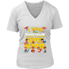 Image of VnSupertramp I Teach Third Grade Superheroes Teacher Women V-Neck T-Shirt Plus Size XL-4XL Back To School First Day of School Gift