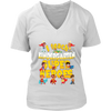 Image of VnSupertramp I Teach Kinder Superheroes Kindergarten Teacher Women V-Neck T-Shirt Plus Size XL-4XL Back To School First Day of School Gift