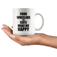 [TL] Four Wheeling Hobbies Fan Funny Lover Cats Best 11 Ounce Ceramic Coffee Mug