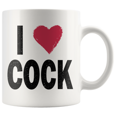 [TL] Funny I Love Cock Rude Funny Mug Heart Dick Penis Sex Gift Present Idea Birthday Anniversary Secret Santa Coffee cup work family office interesting boss employee tea cup gift friend man woman 11oz