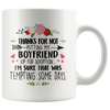 Image of [TL] Thanks for Not Putting My Boyfriend Up For Adoption I'm Sure That Was Tempting Some Days Funny Floral Coffee Mugs Gifts