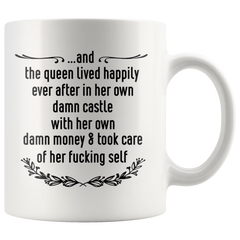 [TL] Queen Lived Happily Ever After Mug - Perfect Divorce Gifts Ideas For Single Moms, Women Just Divorced for Mother's Day - Funny Divorced Lorena Coffee Mug Tea Cup 11 OZ White