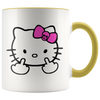 Image of [TL] Hello Kitty Middle Finger Coffee Mug Fuck You