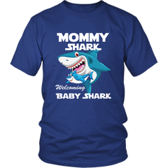 VnSupertramp Mommy Shark and Baby Shark Personalized Name Birthday Shirt Women - D5