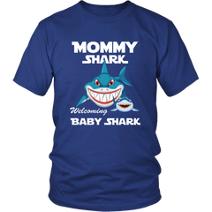 VnSupertramp Mommy Shark and Baby Shark Personalized Name Birthday Shirt Women - D2