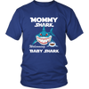 Image of VnSupertramp Mommy Shark and Baby Shark Personalized Name Birthday Shirt Women - D2