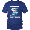 Image of VnSupertramp Mommy Shark and Baby Shark Personalized Name Birthday Shirt Women - D4