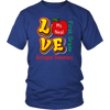 Image of VnSupertramp Personalized Love Apple Women Men First Grade Teacher T-Shirt - Custom Name, School, Grade - Back To School 1st Day of School