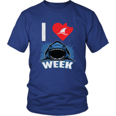 Official VnSupertramp I Love Sharks Week Men Women T-Shirt Plus Size XL-4XL Great Tees For Shark Lover Fan TV Show D3