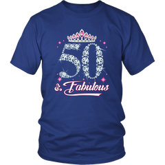 VnSupertramp Fifty And Fabulous Women Shirt Plus Size XL-4XL 50th Birthday Gift