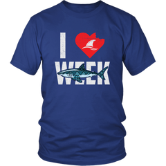 Official VnSupertramp I Love Sharks Week Men Women T-Shirt Plus Size XL-4XL Great Tees For Shark Lover Fan TV Show D1