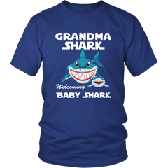 VnSupertramp Grandma Shark and Baby Shark Personalized Name Birthday Shirt Women - D2