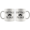 Image of [TL] Dont Touch My Stache Mug Moustache Mug Funny Mug Shaving Mug Hipster Gift Barber Gift Moustache Gift Gift for Him Gift for Boyfriend 11 oz Funny Ceramic coffee cup Mug wt183