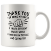 Image of [TL] DQG CVT Best Uncle Gift - Thank You for Being My Uncle Funny Coffee Mug - Gag Gifts For Uncles - Cool Fathers Day Birthday Christmas Gift Ideas From Niece Nephew - Uncle's Novelty Tea Cup 11oz White