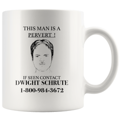 [TL] This Man Is A Pervert By Trinkets & Novelty The Office Merchandise. This 11-oz Tv Show Inspired Michel Scott Dwight Kelly Jim The Office Coffee Mug Cup is Perfect for any Dunder Mifflin Employee!