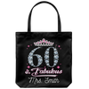 Image of Forty Fifty Sixty and Fabulous Personalized Tote Bag| Customize Name Birthday Gift