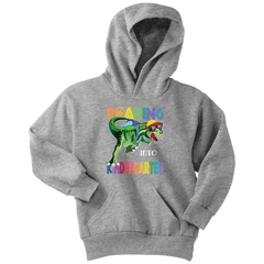 VnSupertramp Roaring Kindergarten Dinosaur T-Rex Youth Hoodie Back to School