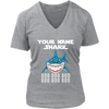 Image of Official VnSupertramp Personalized Grandma Shark Women V-Neck Shirt Plus Size