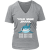 Image of Official VnSupertramp Personalized Grandma Shark Women V-Neck Shirt Plus Size