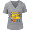 Image of VnSupertramp I Teach Superheroes Women V-Neck Shirt Plus Size XL-4XL Pun Hero Teacher|Personalized Teacher Appreciation Back To School Gift