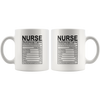 Image of [TL] Funny Nurse Nutritional Facts - Nurses Gag Gift for Christmas - 11 Oz Novelty Coffee Mug